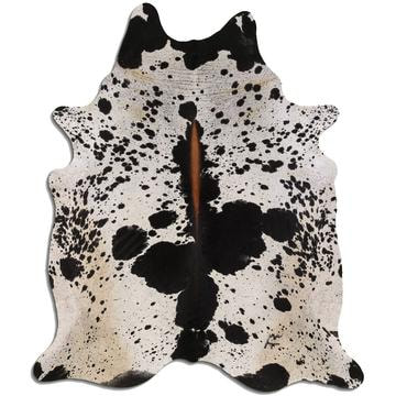 Black salt and pepper cowhide rug - authentic Brazilian cowhide from Mr. Cowhides